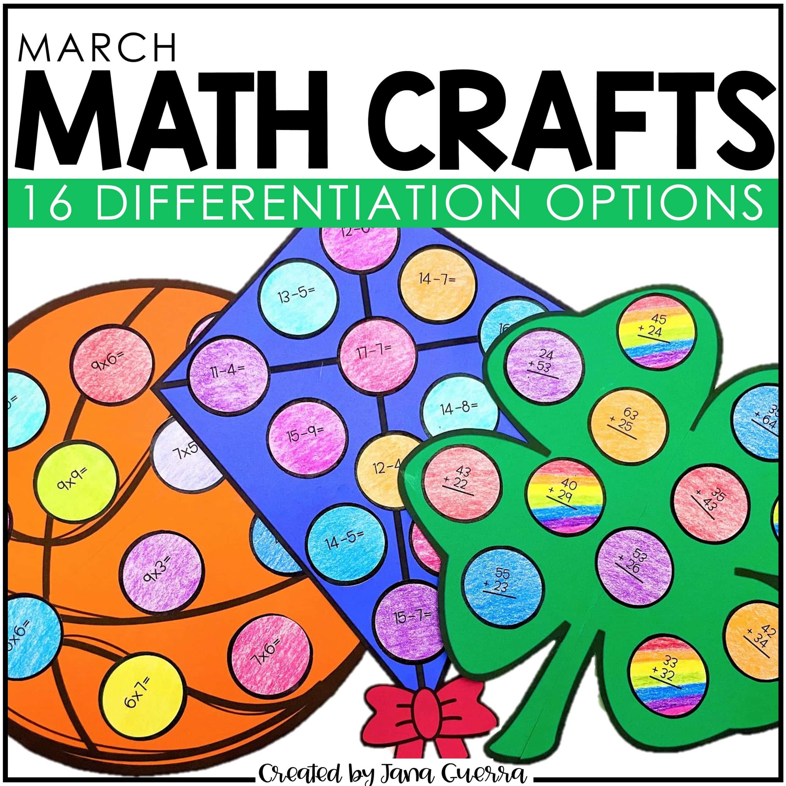 march spring st patricks day math crafts
