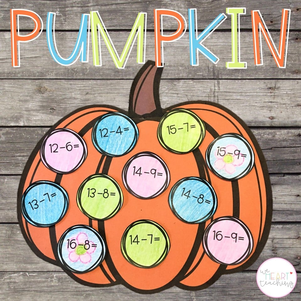 October Pumpkin Math Crafts