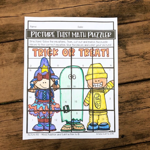 Halloween Math Puzzles