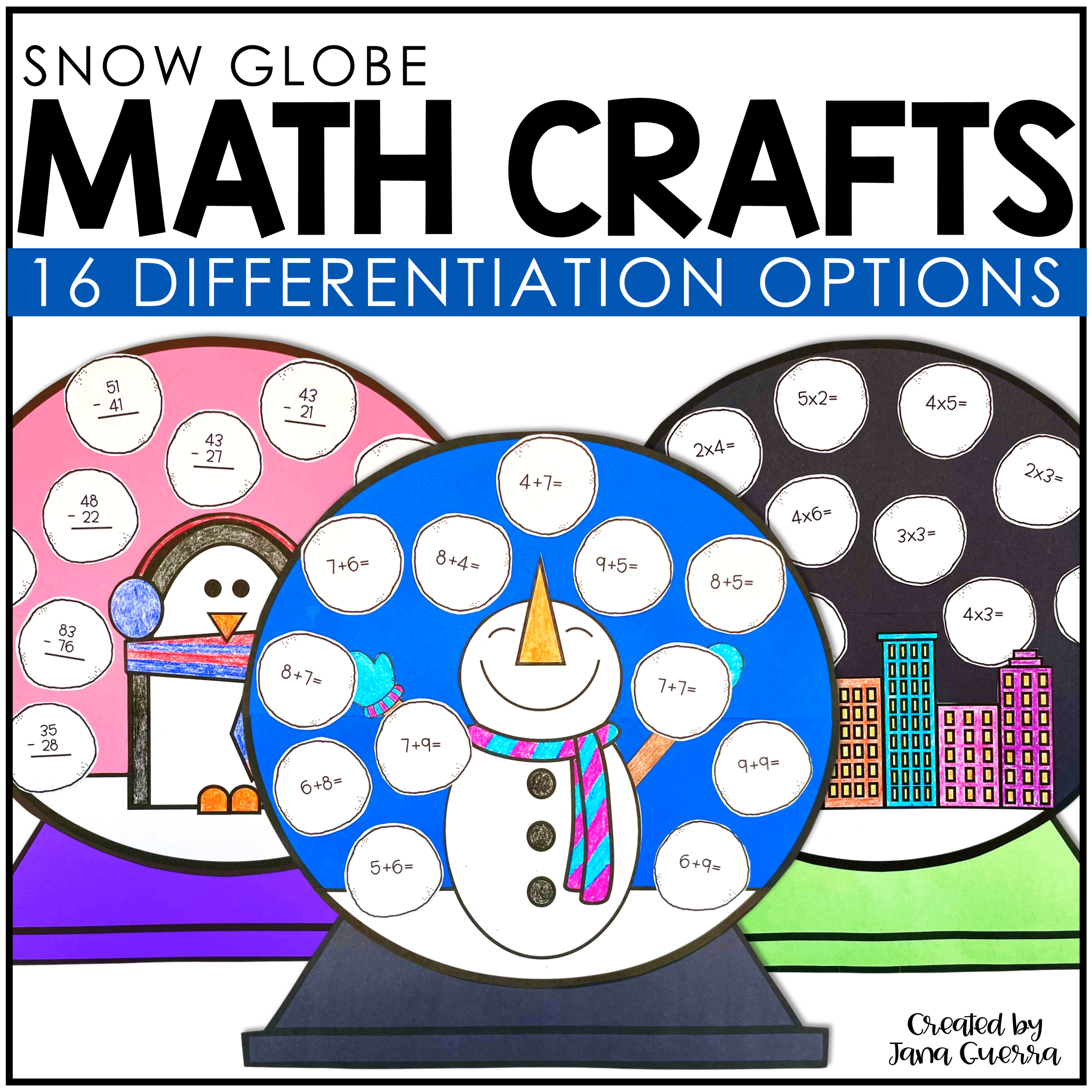 Snow Globe Math Crafts