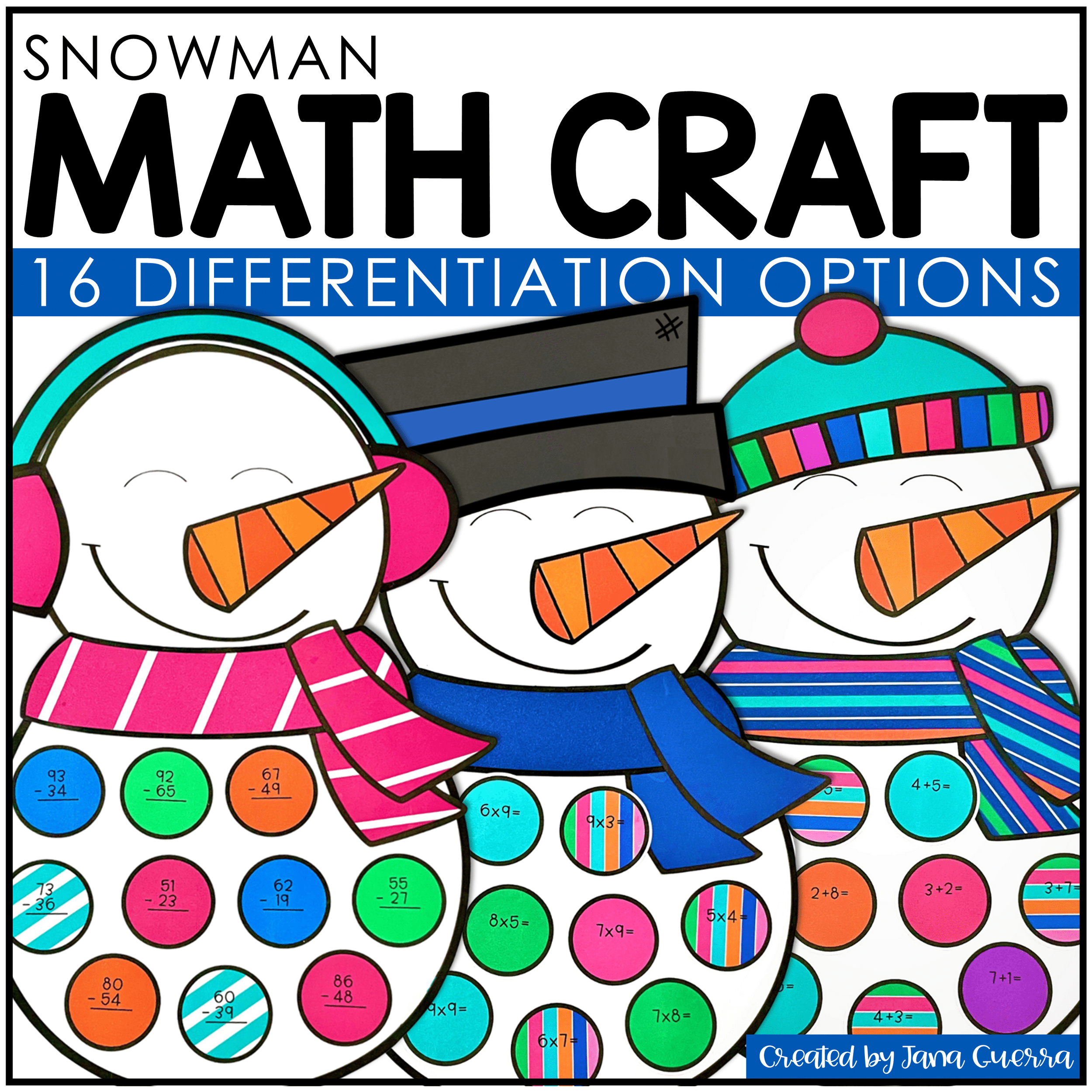 Snowman Math Crafts