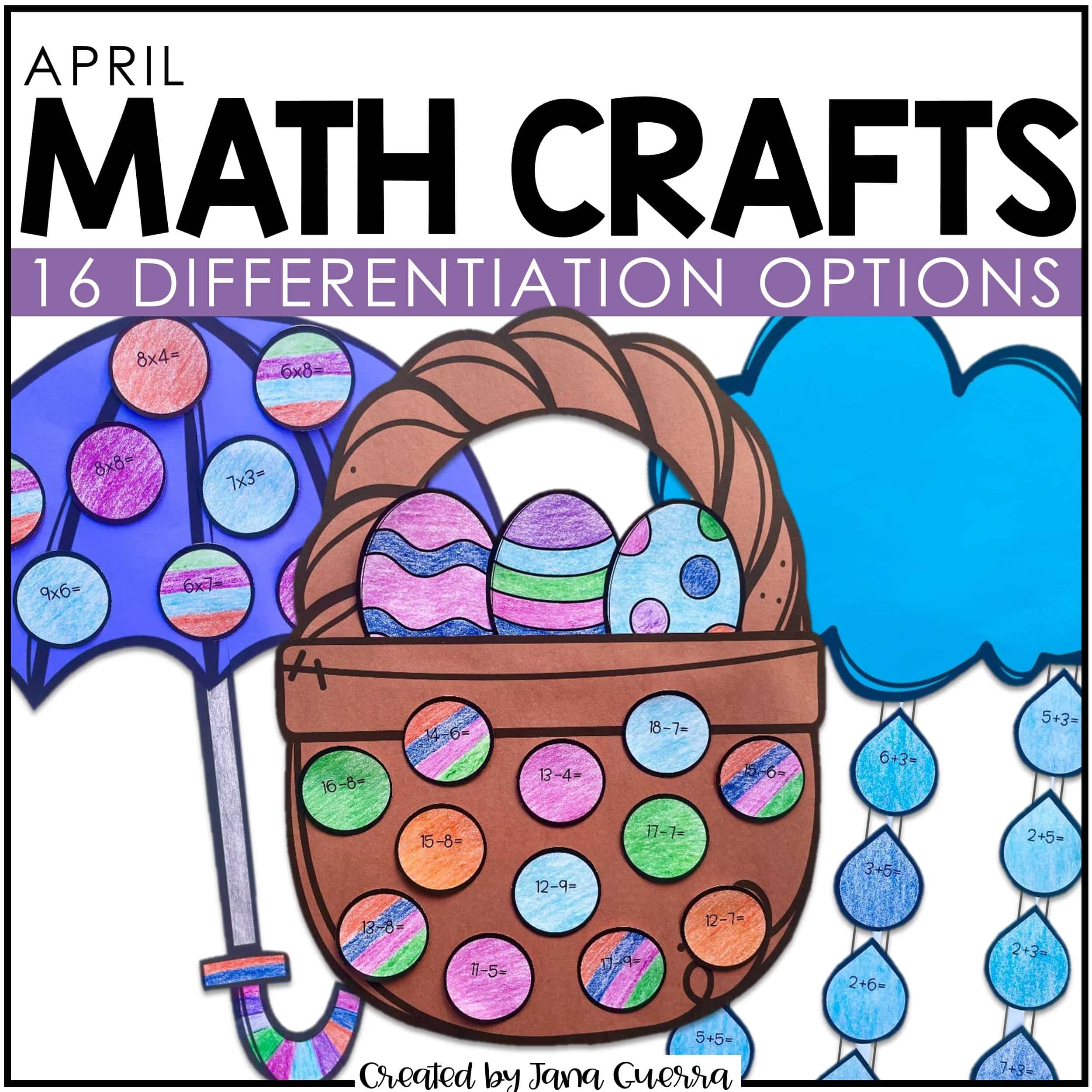 april spring math crafts