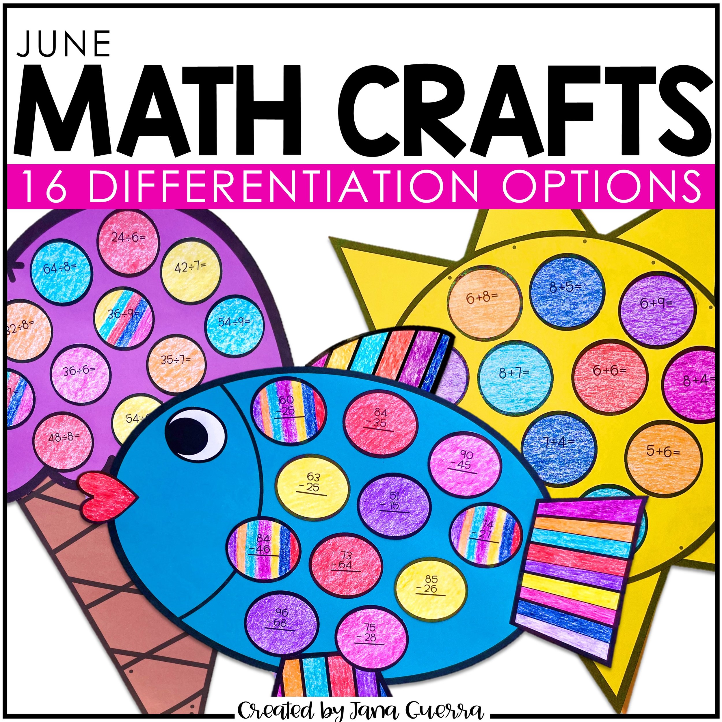 june summer math crafts