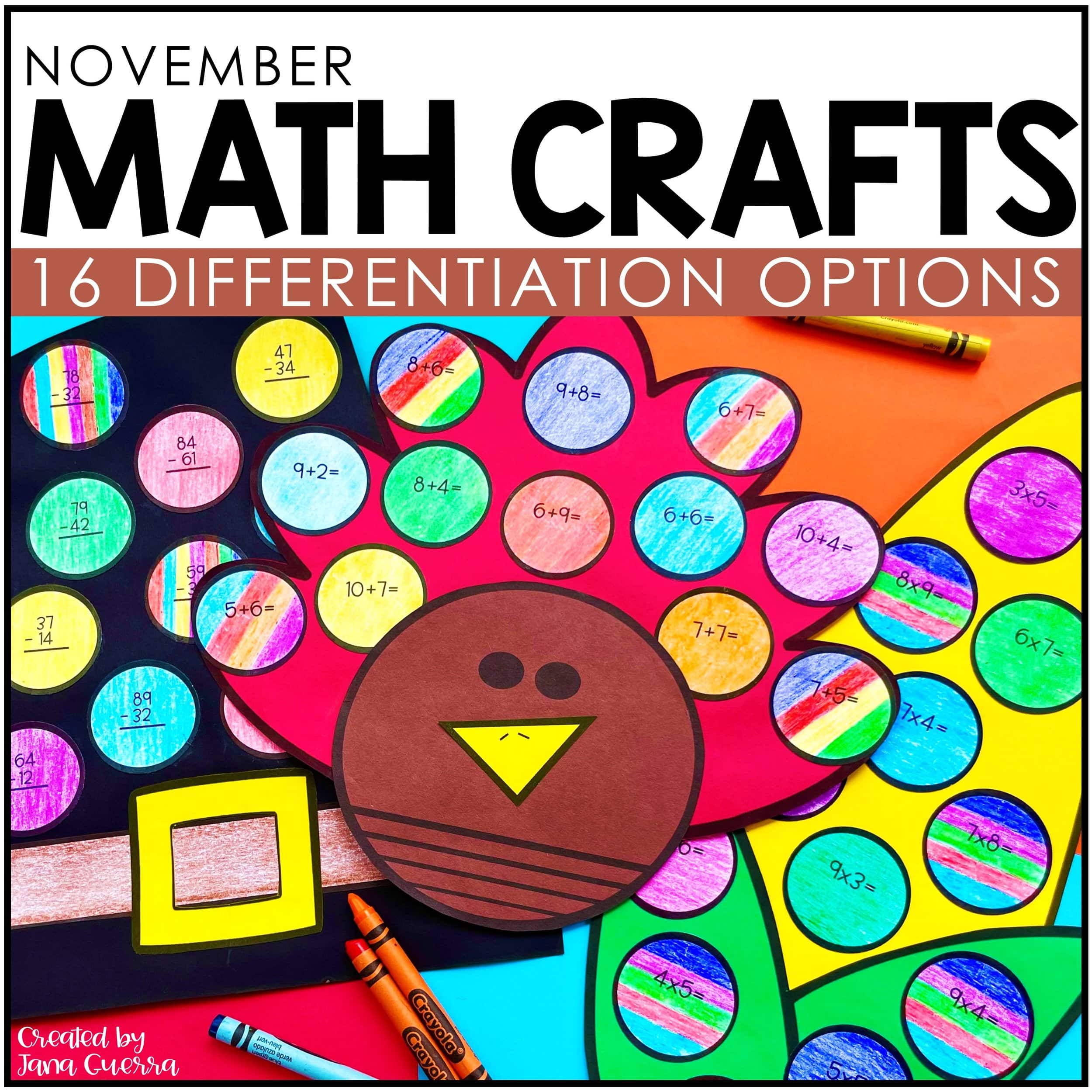 thanksgiving math crafts