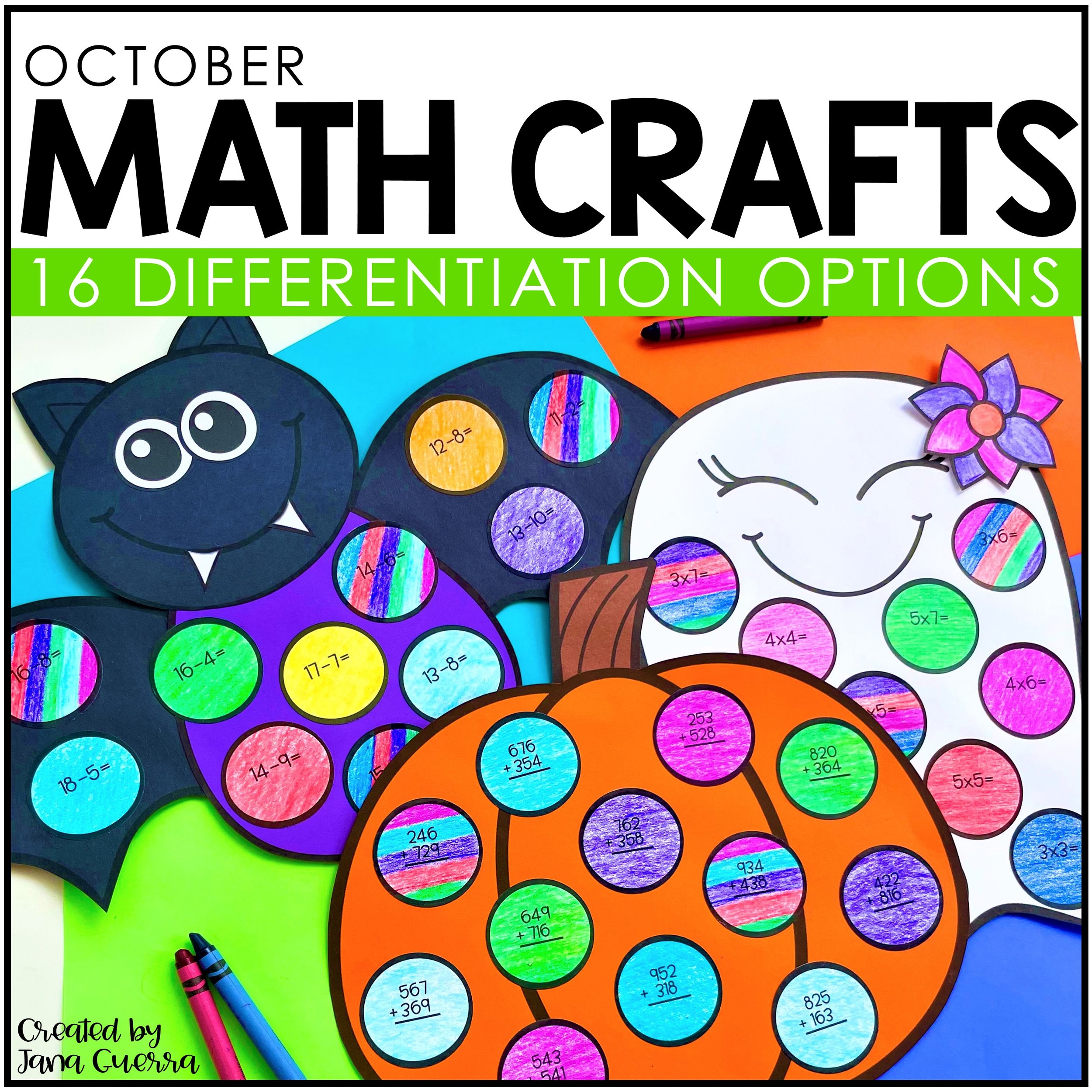 october halloween math crafts