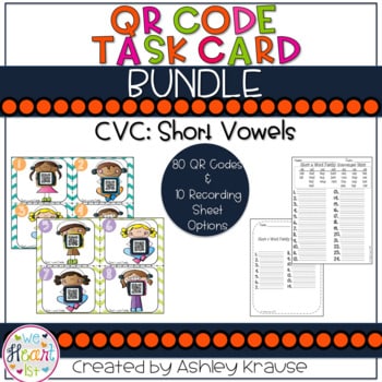 CVC: Short Vowel QR Code BUNDLE