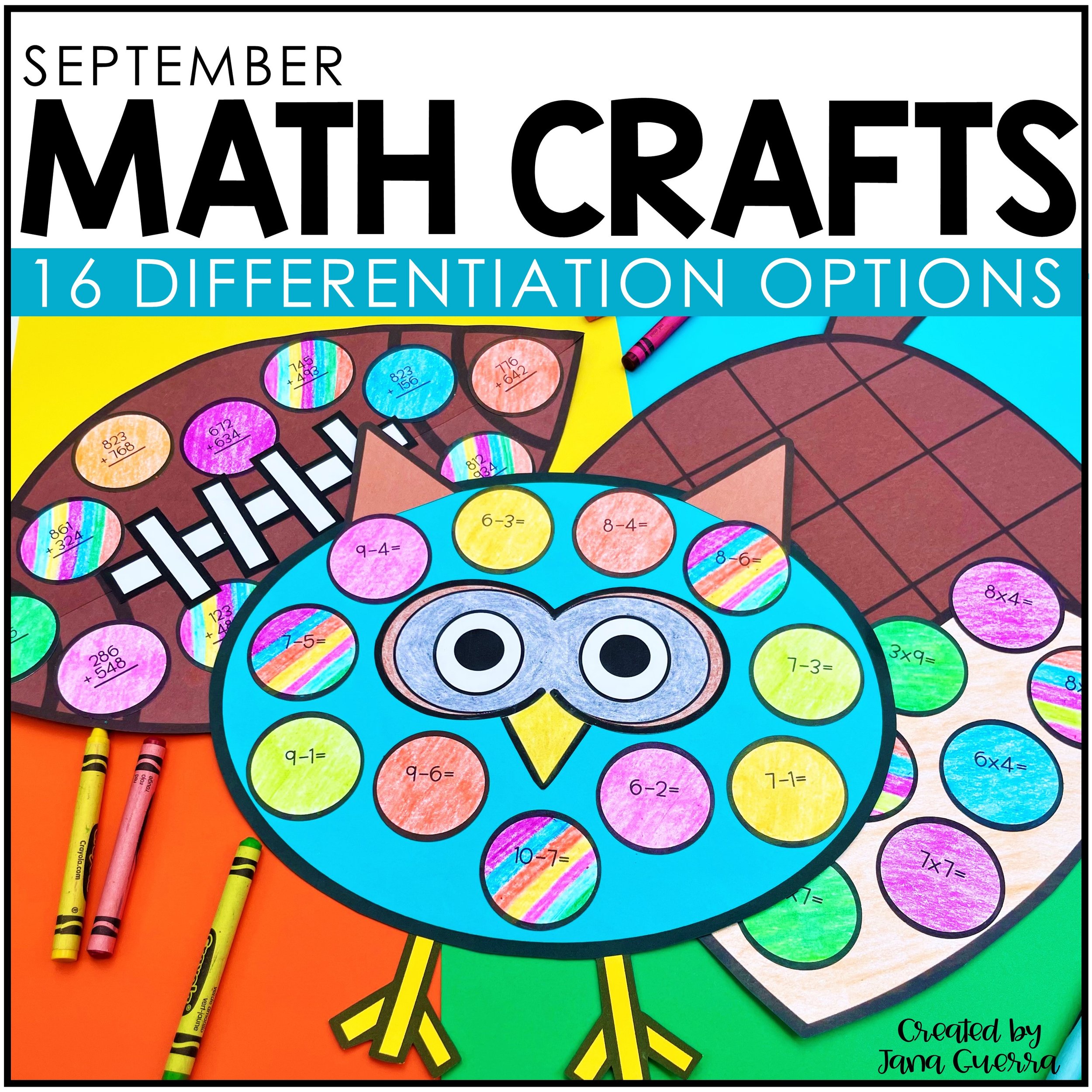 fall september math crafts